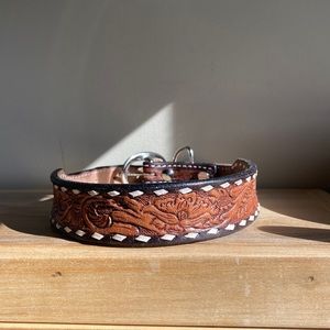 Western Leather Dog Collar